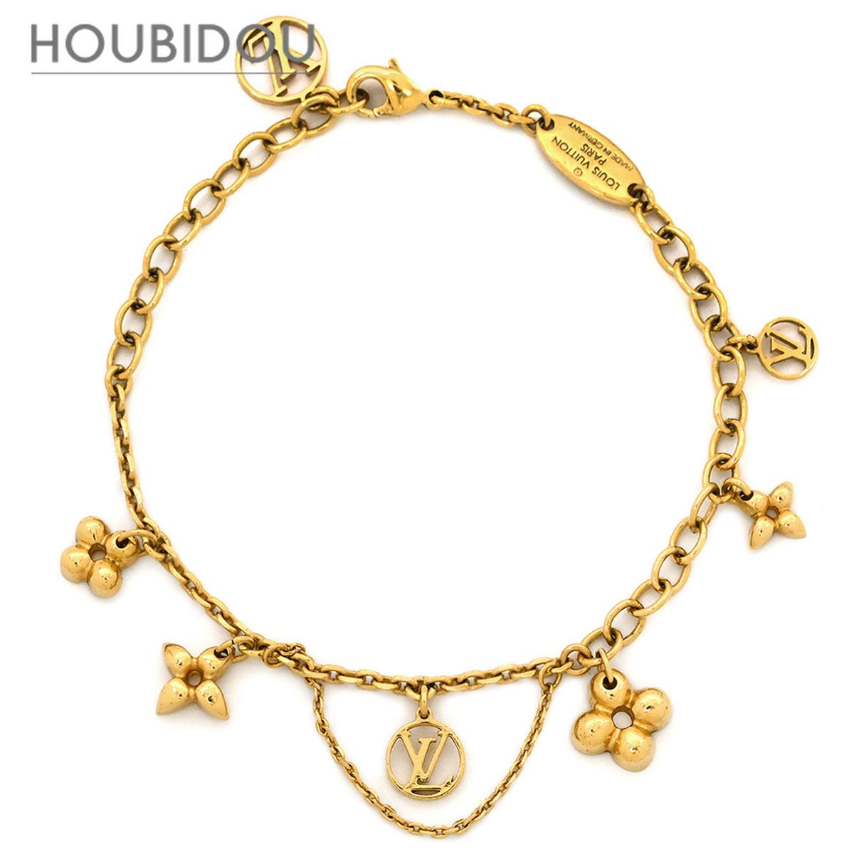 ルイヴィトン LOUIS VUITTON ブレスレット ブラスレ ブルーミング GP ゴールド モノグラムフラワー LVサークル M64858 【箱】【中古】