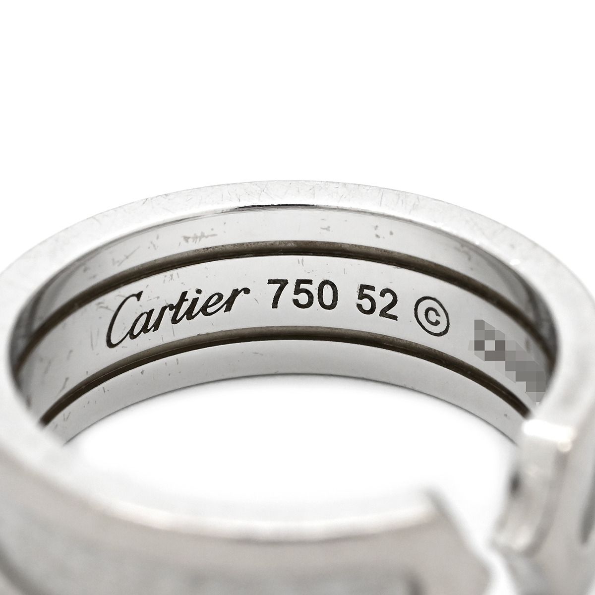 カルティエ Cartier リング 指輪 C2リング ホワイトゴールド #52(JP12