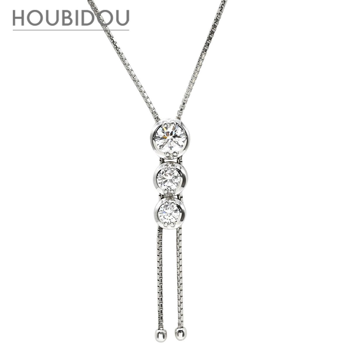 タサキ TASAKI ネックレス トリロジー ホワイトゴールド TASAKI ダイヤ 0.56ct 3石 3粒 Au K18 750WG 【中古】