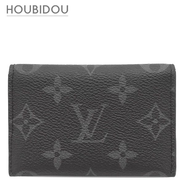 ルイヴィトン LOUIS VUITTON カードケース ポルトカルト スリム モノグラムアンプラント モノグラムエクリプス シルバー金具 名刺入れ M81022 RFID【中古】