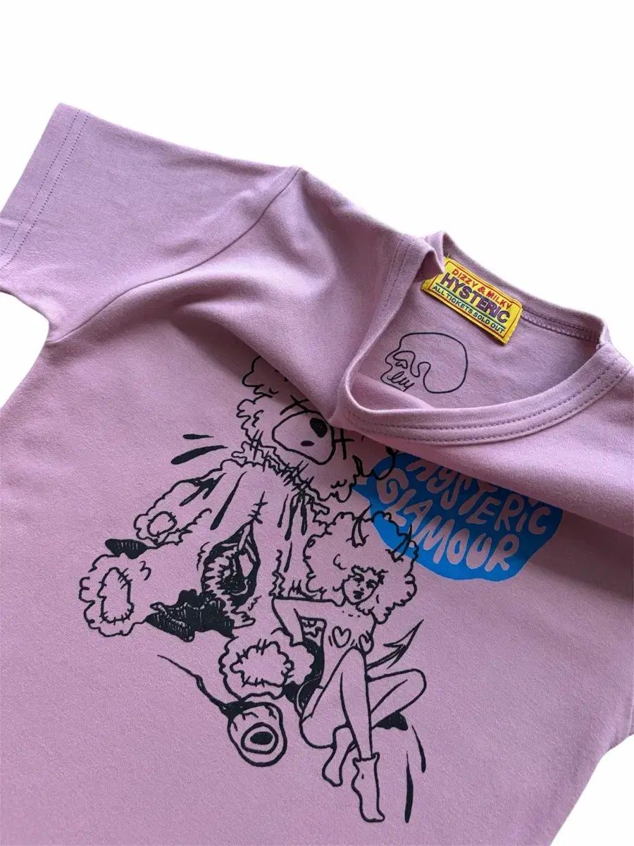 HYSTERIC GLAMOUR テディベアと悪魔 レディース グラフィック 半袖 Tシャツ スリム トップス