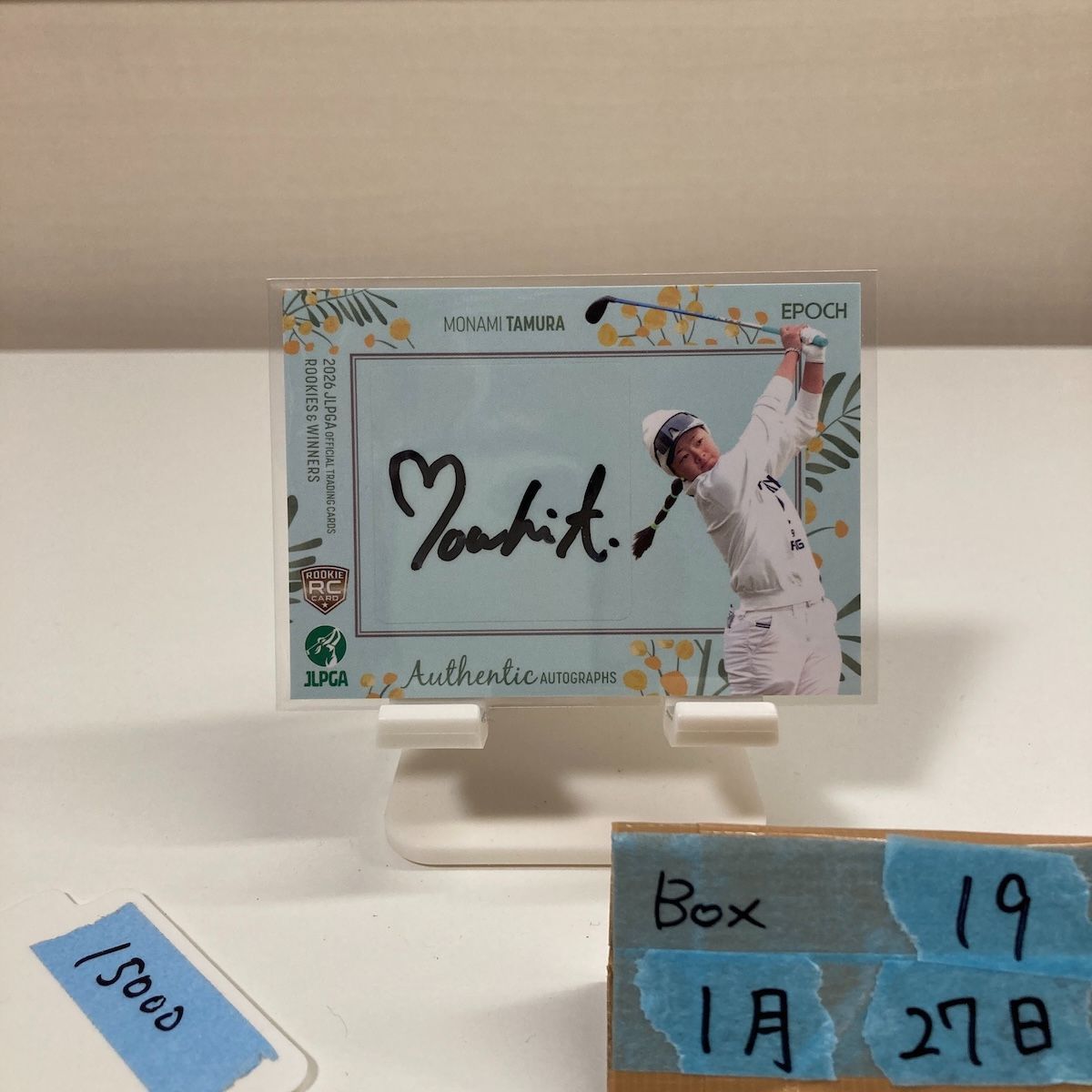 2026 Epoch JLPGA Rookies & Winners 田村萌来美 Monami Tamura 08/12 直筆サインカード 女子プロゴルフ RC ルーキー Rookie カード