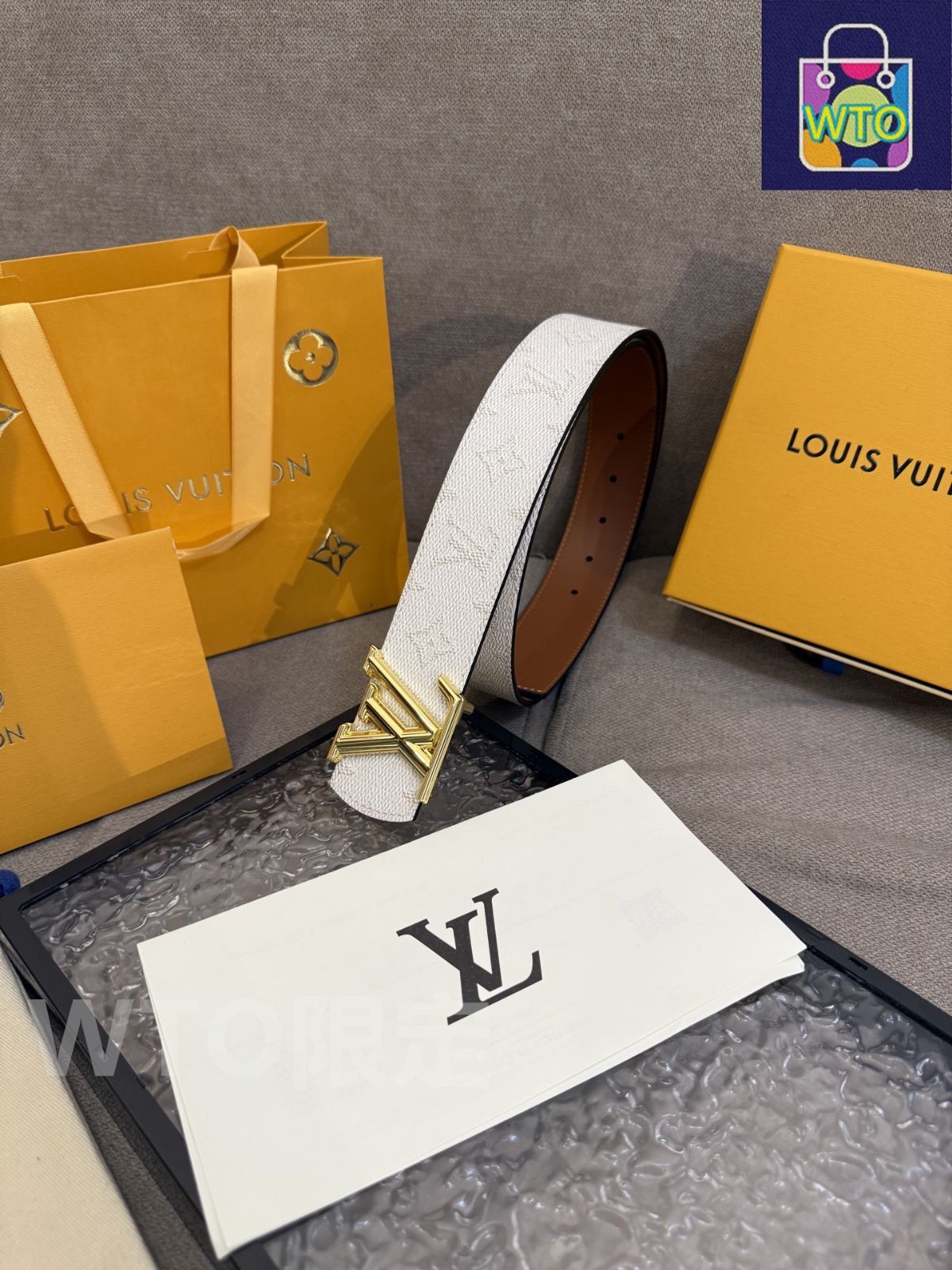 今日WTO】Louis Vuitton ルイヴィトン Dimension リバーシブルベルト-1