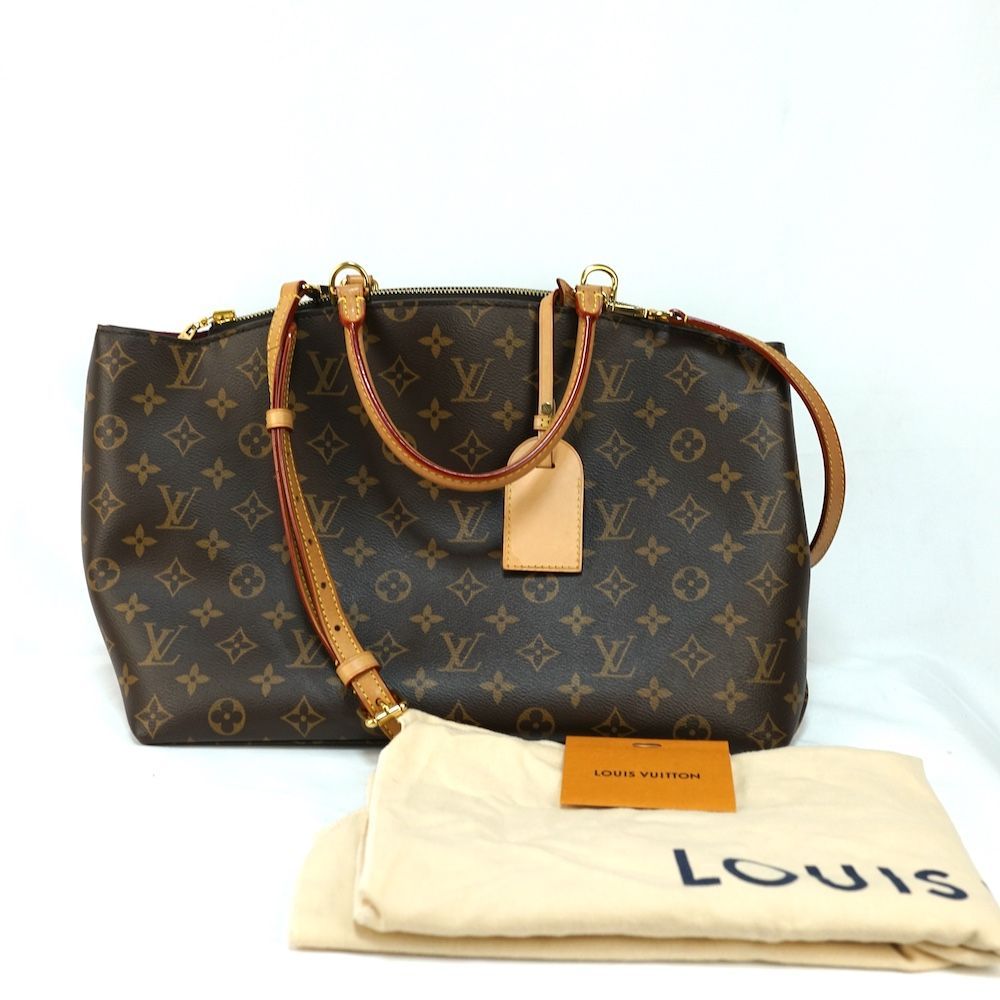 LOUIS VUITTON ルイヴィトン グランパレ MM モノグラムキャンバス ヌメ革 トリミング 2WAY トートバッグ ブラウン M45898