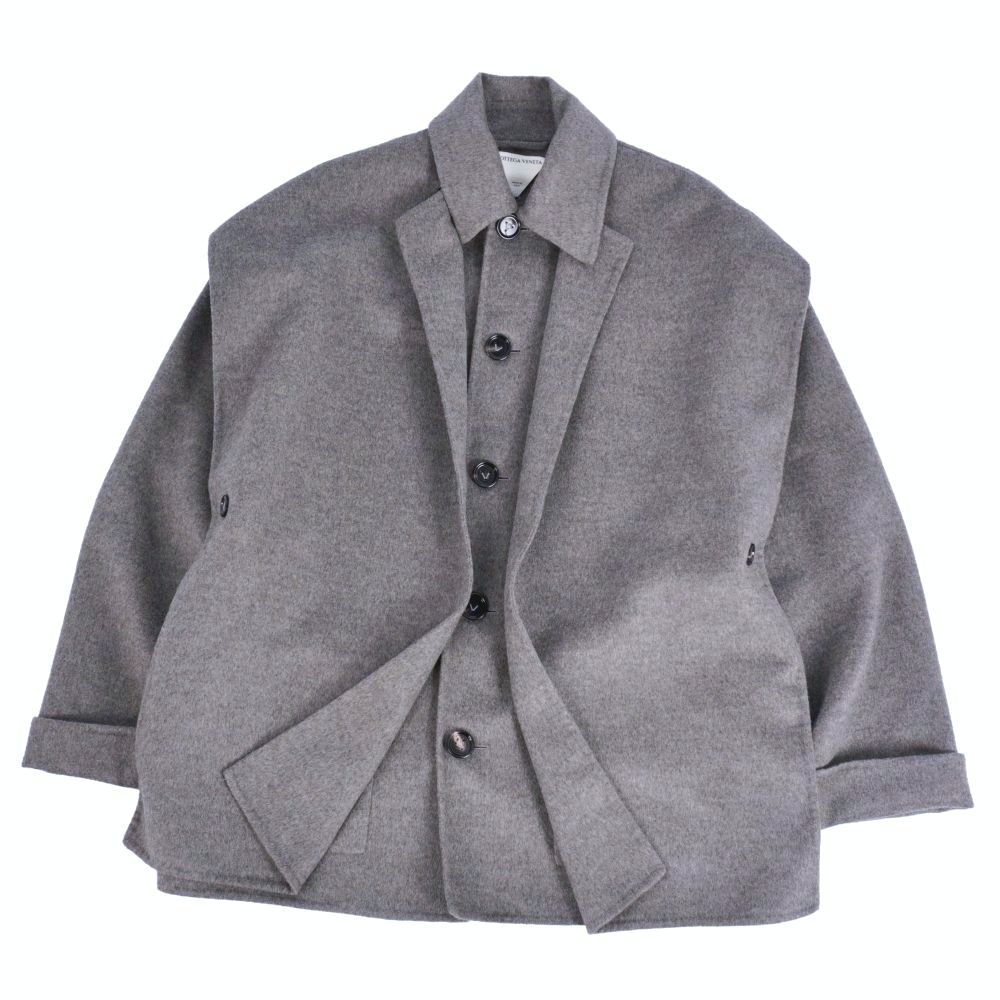 美品 ボッテガヴェネタ BOTTEGA VENETA コート レイヤード ダブル
