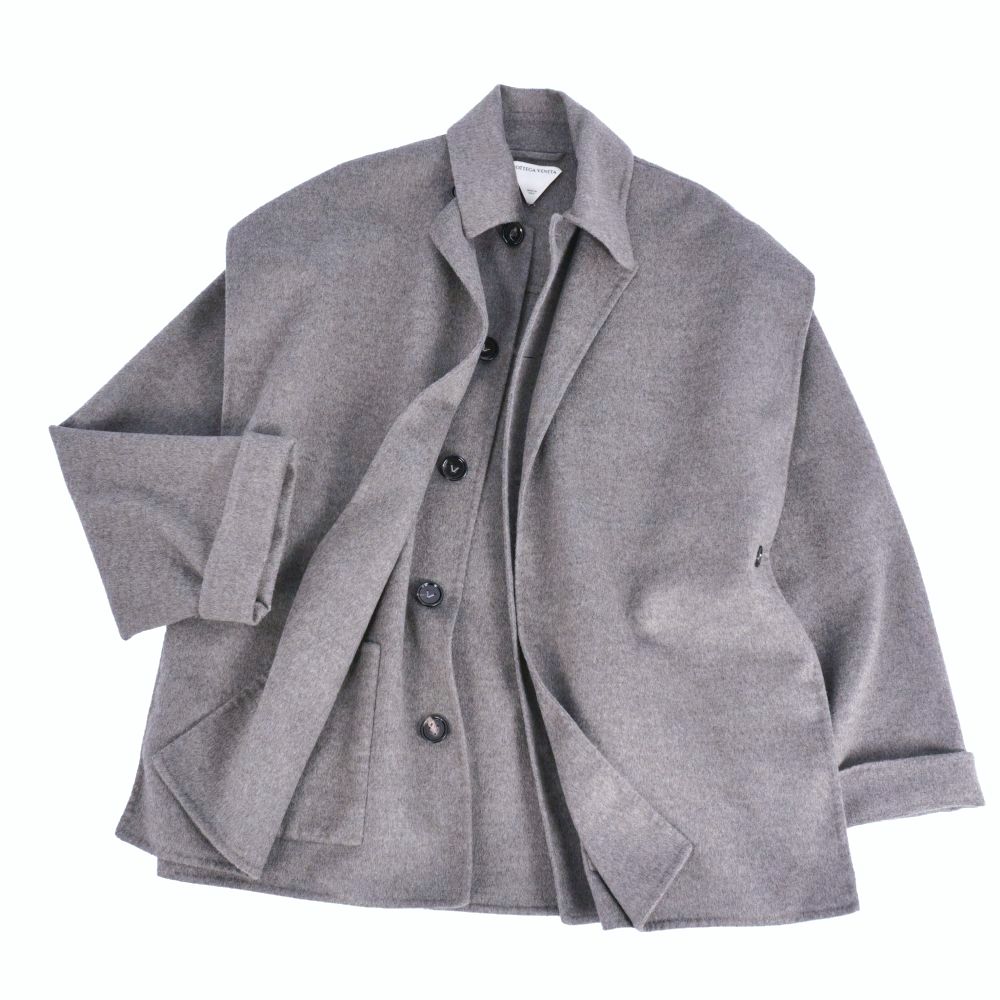 ボッテガヴェネタ ウールコート ダブル 美品 ボッテガヴェネタ BOTTEGA VENETA コート レイヤード ダブル