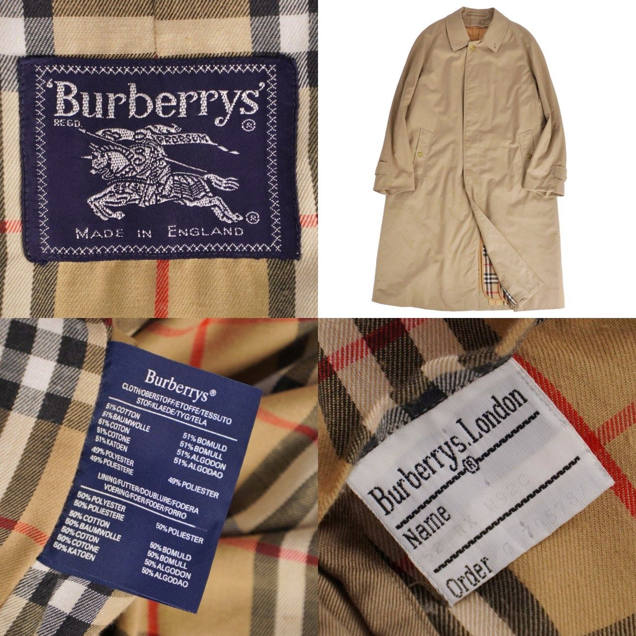 極美品 Vintage バーバリー Burberrys 英国製 コート ステンカ - メルカリ