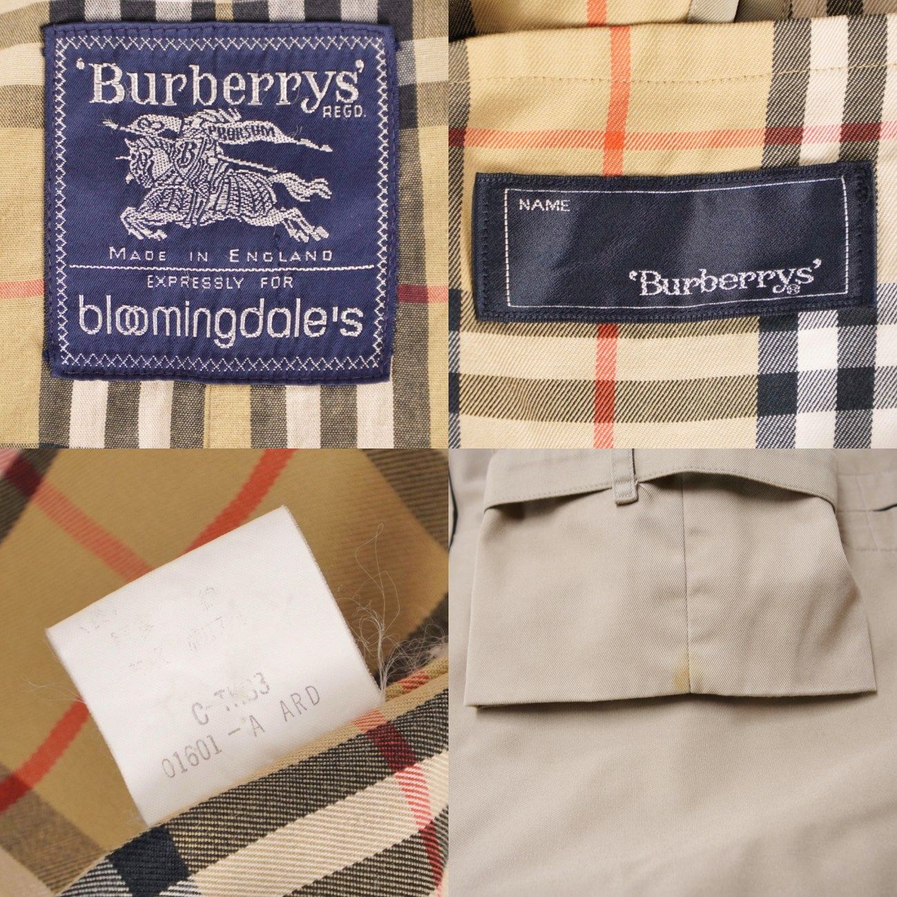 Vintage バーバリー Burberrys コート トレンチコート ライナー - メルカリ