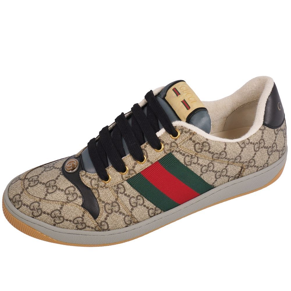 未使用 グッチ GUCCI スニーカー スクリーナー GGスプリーム ウェブスト