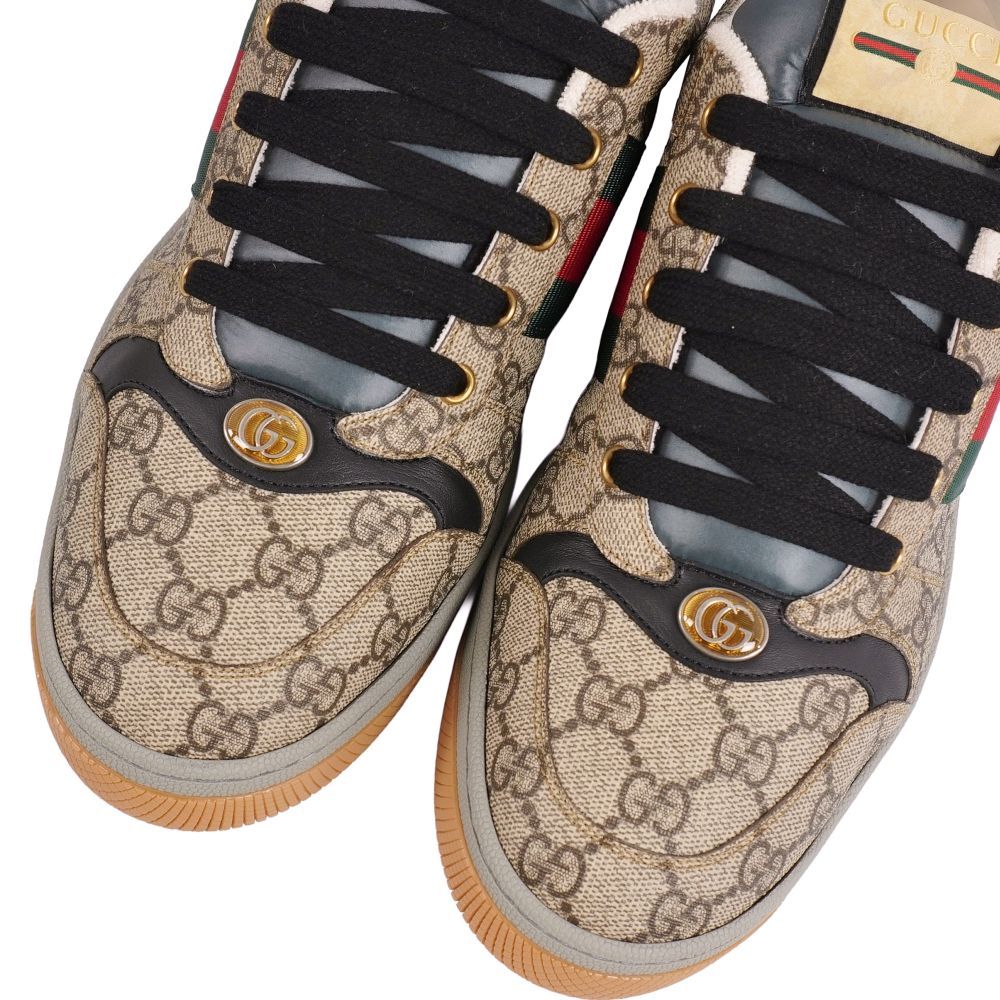 未使用 グッチ GUCCI スニーカー スクリーナー GGスプリーム ウェブ