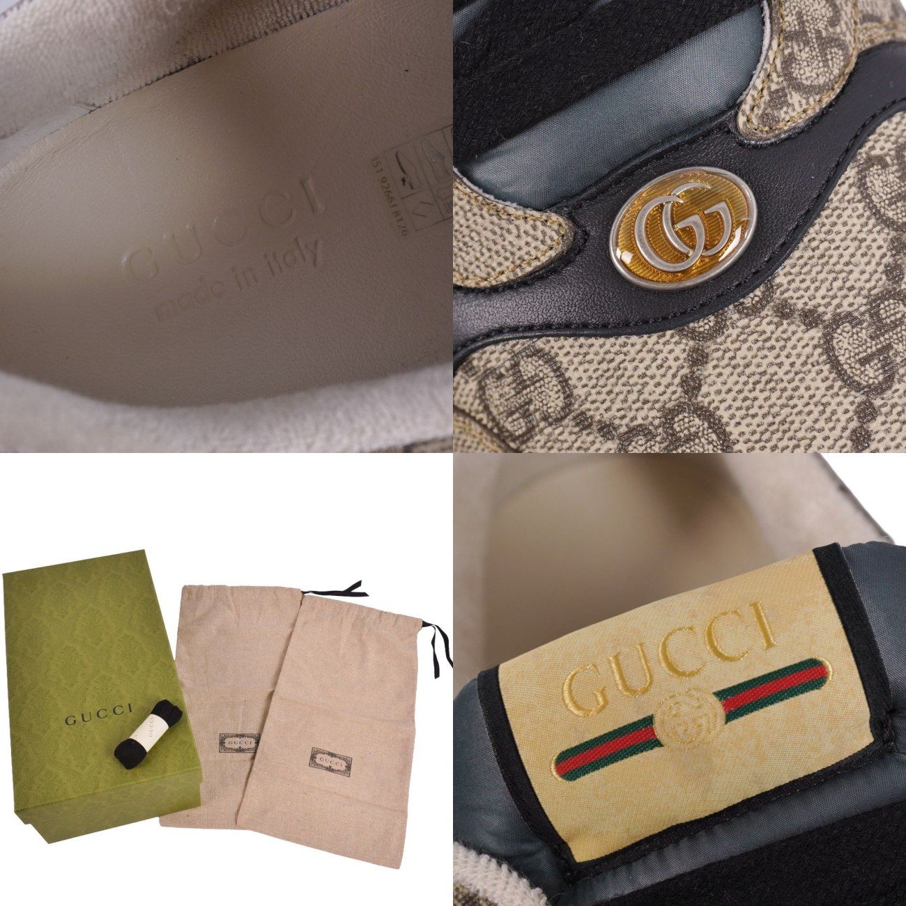 未使用 グッチ GUCCI スニーカー スクリーナー GGスプリーム ウェブ