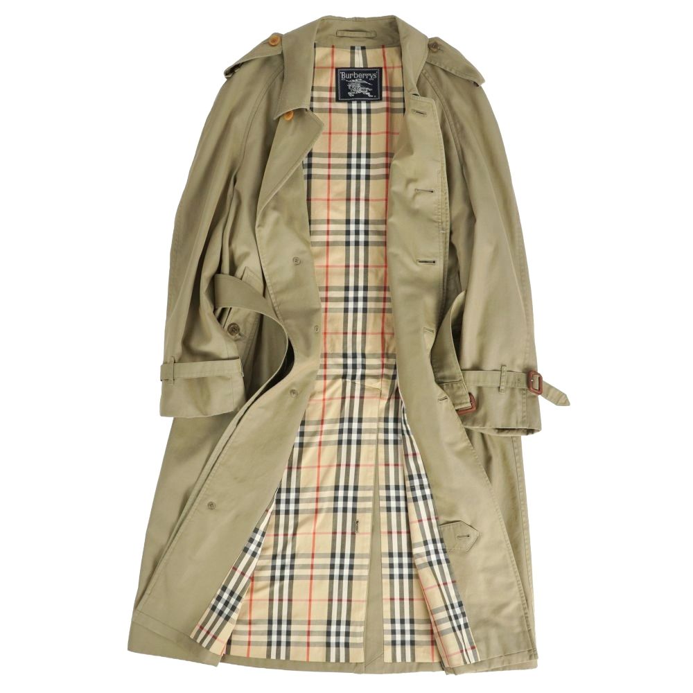 希少 S〜M ヴィンテージ BURBERRY　シングル　トレンチコート 美品 Vintage バーバリー Burberrys コート シングル トレンチ - メルカリ