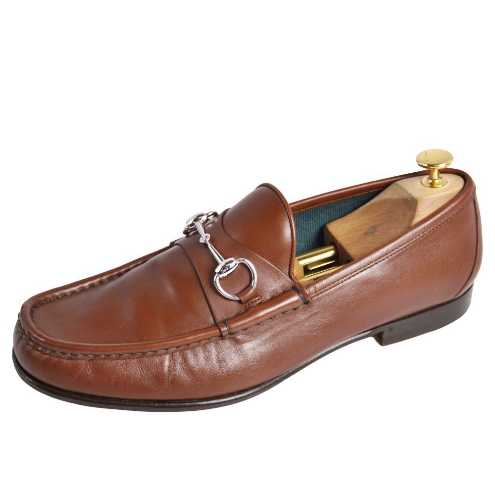 美品 グッチ GUCCI ローファー モカシン ホースビット ビジネスシューズ