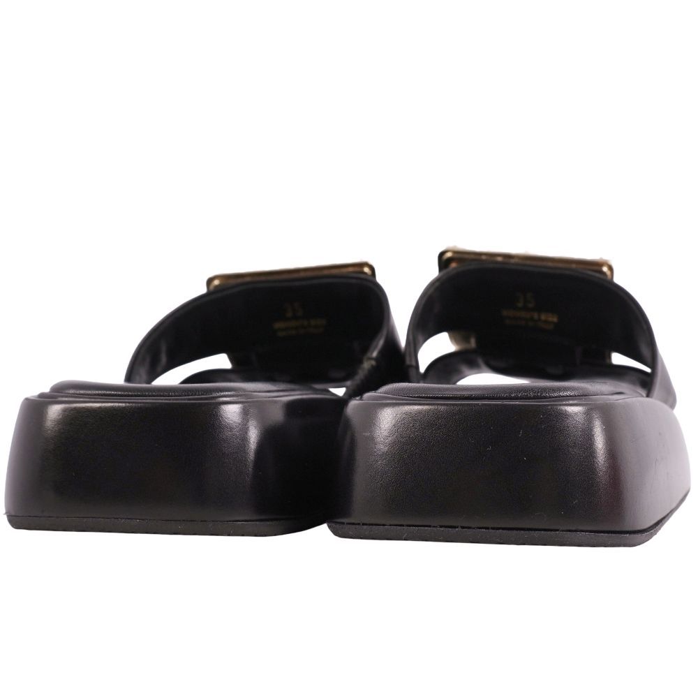 極美品 ロジェヴィヴィエ Roger Vivier サンダル ビジュー装飾 レザ