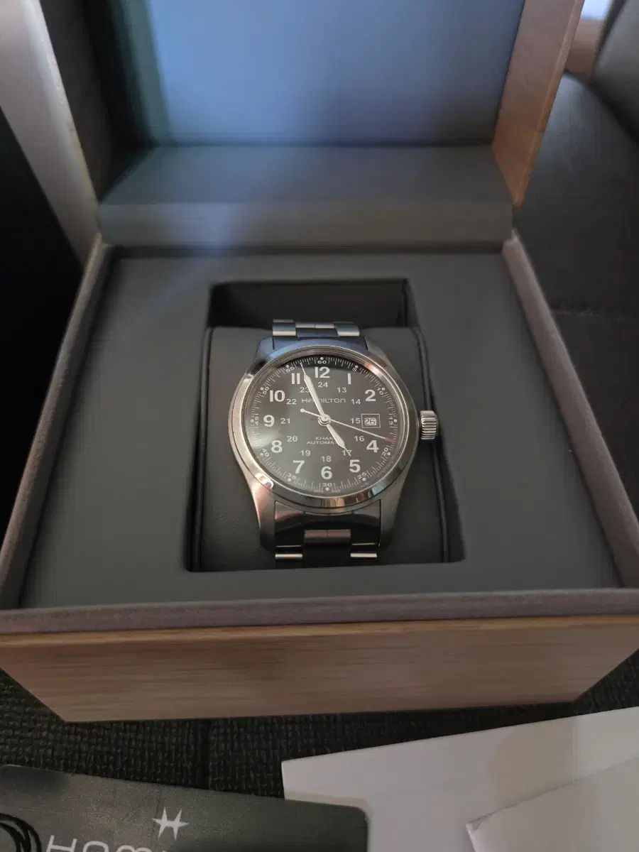 ハミルトン H70515137 カーキ フィールド オートマティック 42mm ブラック メタル