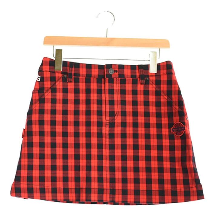 パーリーゲイツ | 1(M相当) | レディース スカート レッド系 春夏秋冬【中古】ゴルフウェア