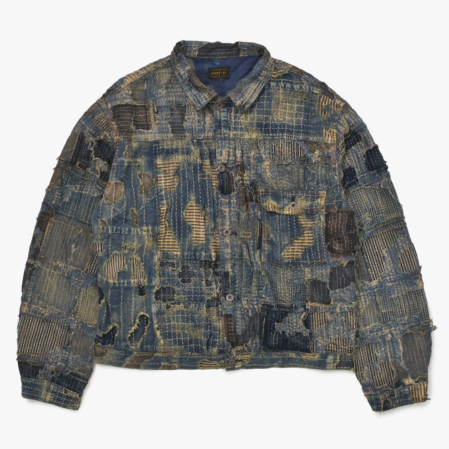 お値下げ！kapital 襤褸と襤褸転写生地 boro ボロスナフキンバッグ 新品未使用品 KAPITAL キャピタル BORO SPRING 1ST JKT EK-1549LJB