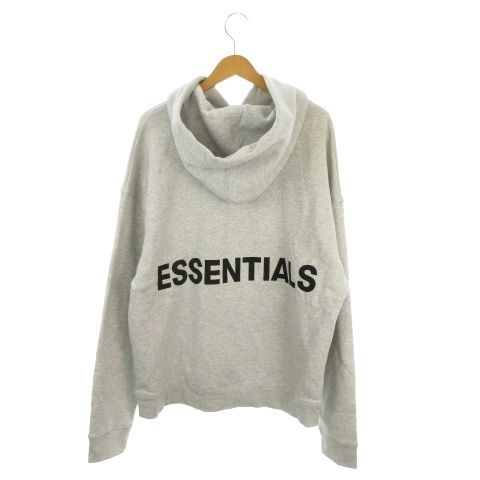 エフオージー エッセンシャルズ FOG ESSENTIALS パーカー 裏起毛 L グレー プルオーバー バックロゴ 長袖 /MN31 ■GY50