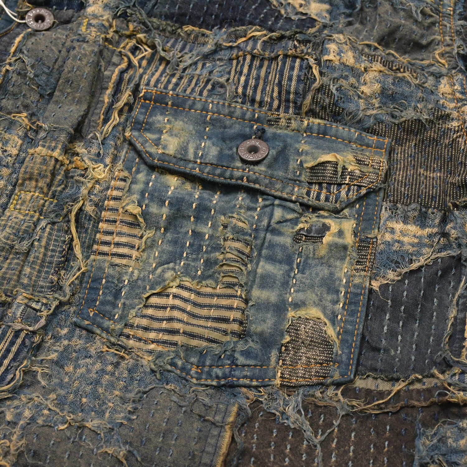 未使用品 KAPITAL キャピタル BORO SPRING 1ST JKT EK-1549LJB
