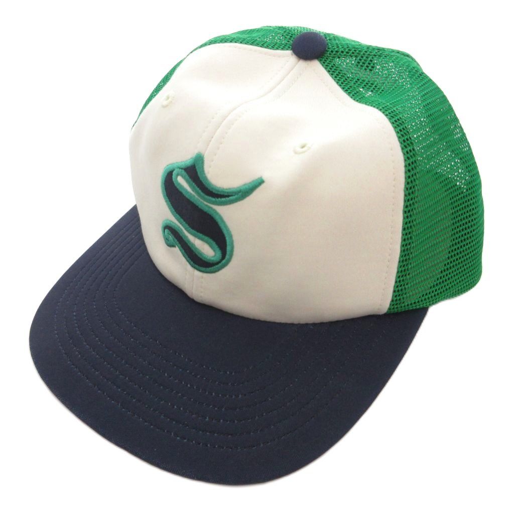 シュプリーム SUPREME コントラスト S メッシュ バック Contrast S Mesh Back 6-Panel 25AW キャップ 帽子 Sロゴ 刺繍 緑 グリーン 紺 ネイビー H57FW25 /GV