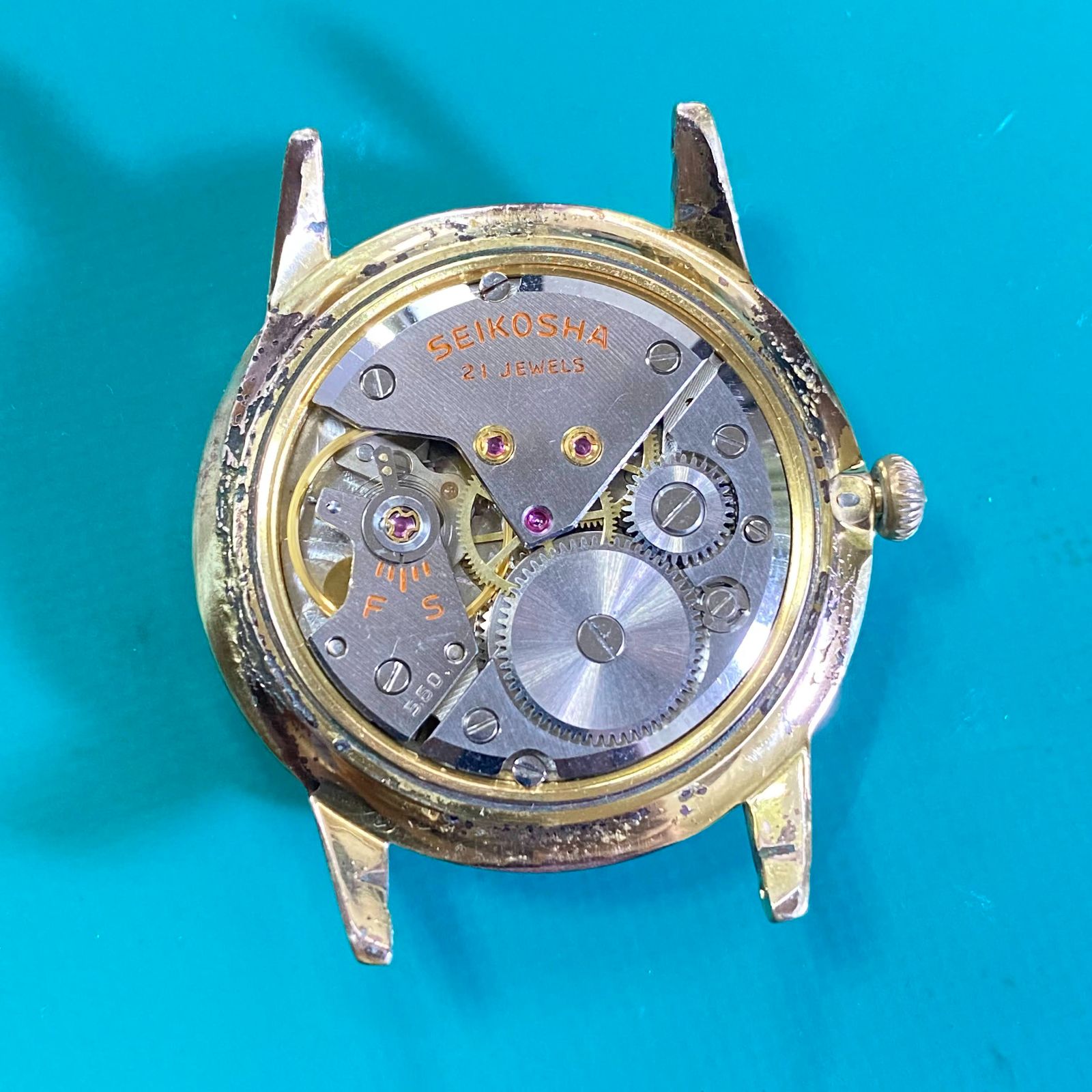 OH済み】 セイコー SEIKO クラウン CROWN ED文字盤 6002 手巻き式 21石