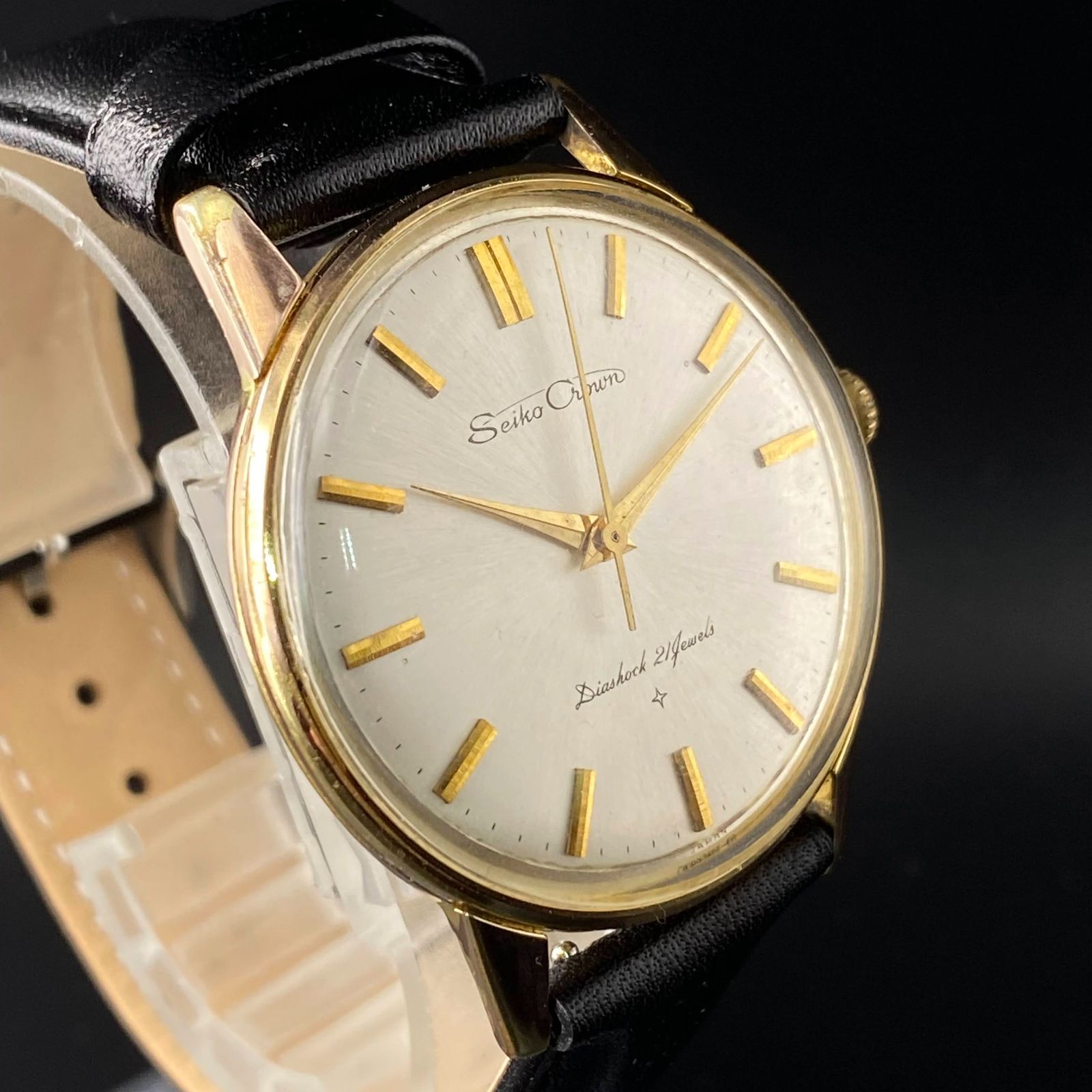 セイコークラウンED OH済み】 セイコー SEIKO クラウン CROWN ED文字盤 6002 手巻き式 21石
