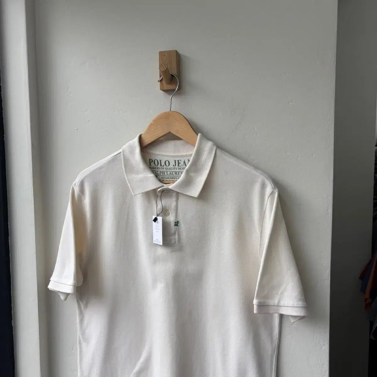 17313 - POLO RALPH LAUREN オートミール 半袖 カラーTシャツ