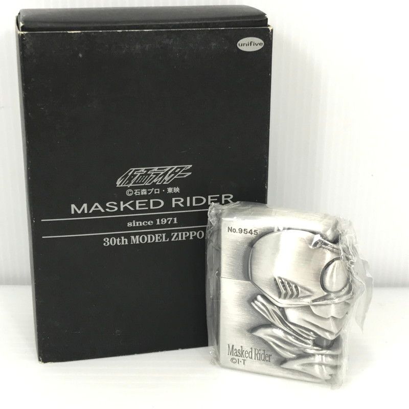 【中古美品】 ZIPPO ジッポ 30TH MODEL MASKED RIDER OIL LIGHTER NO.9545 30周年モデル 仮面ライダー オイルライター喫煙具 【206-260626-rt-09-tagh】
