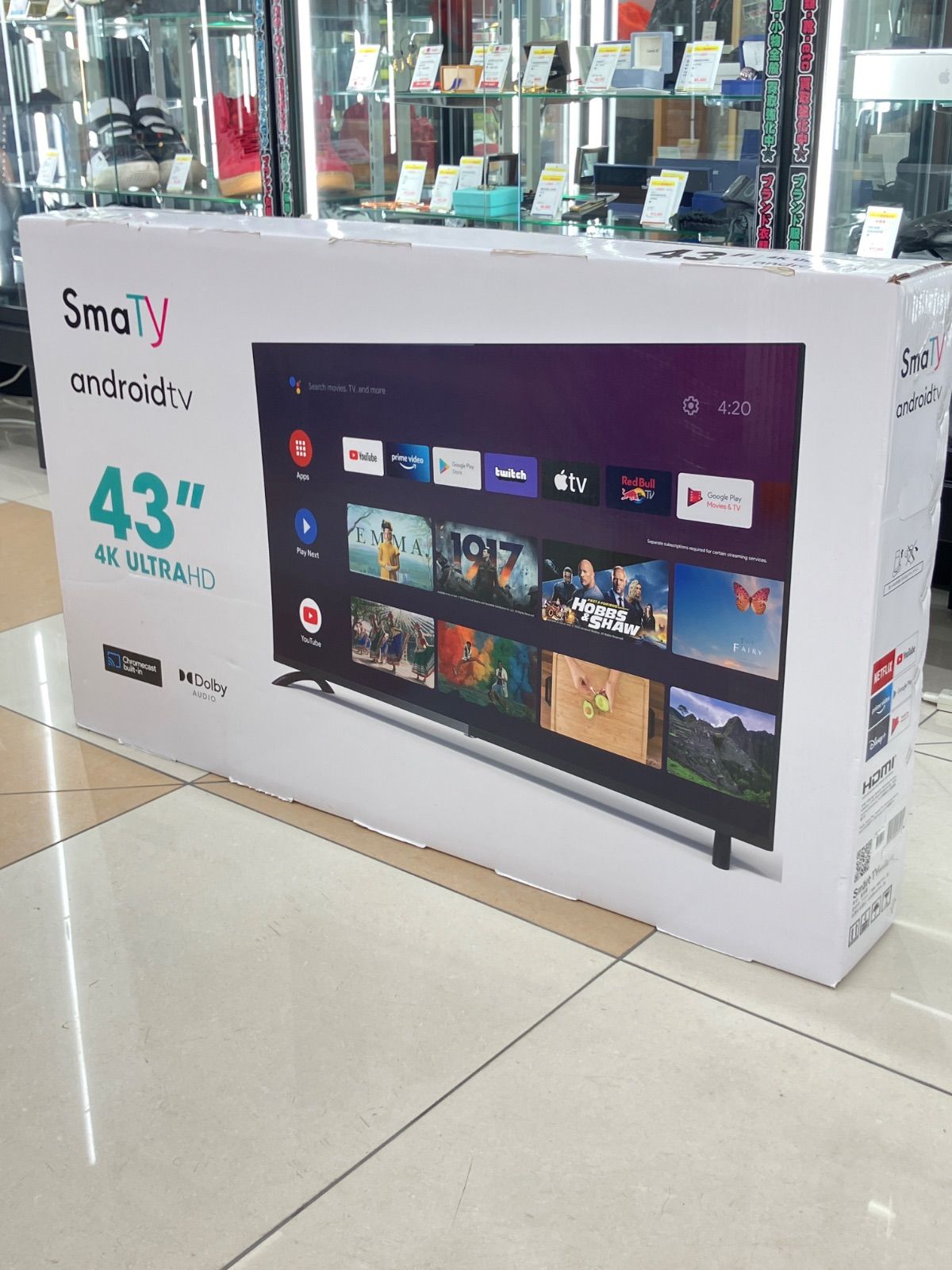 【未使用】SmaTY 4K スマートテレビ チューナーレス 液晶テレビ SMT-43-4K