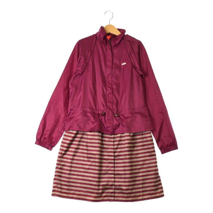 ランバンスポール | 40(L相当) | レディース 4WAY長袖ワンピース ボルドー系 秋冬【中古】ゴルフウェア