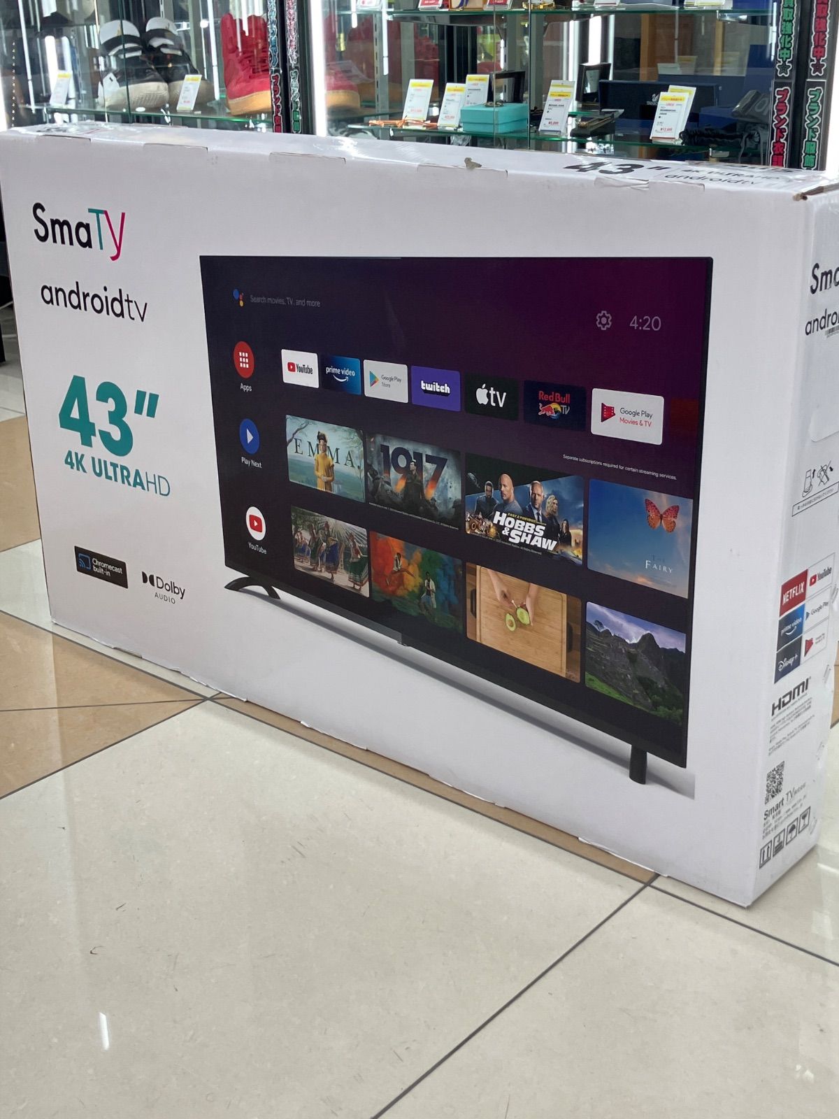 未使用】SmaTY 4K スマートテレビ チューナーレス 液晶テレビ SMT-43