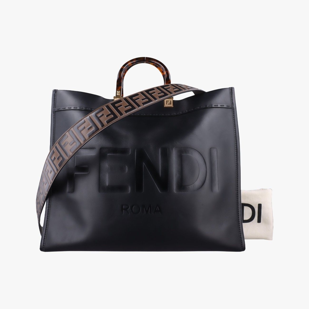 フェンディFendiサンシャイン ブラック レザー 8BH372 8BH372.ABVL.219.8321