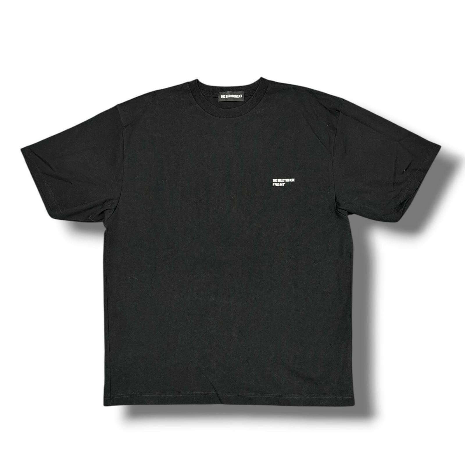 GOD SELECTION XXX × FRAGMENT DESIGN Tシャツ カットソー プリント コラボ ゴッドセレクショントリプルエックス × フラグメントデザイン GX-S25-12FST-02 ブラック L （7900M）