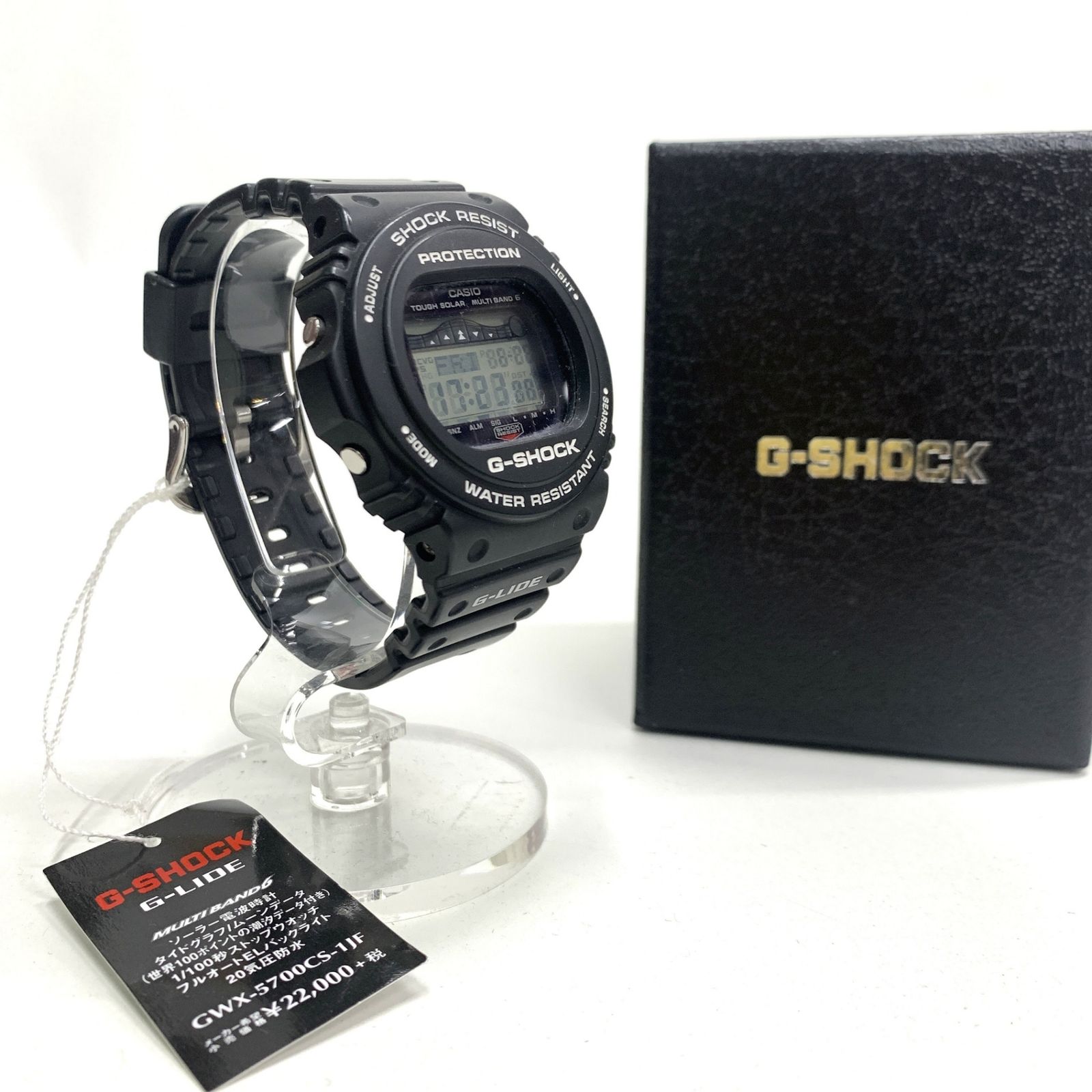 タグ・ケース・説明書付　CASIO　G-SHOCK　カシオ　ジーショック　GWX-5700CS-1JF　腕時計　デジタルウォッチ　G-LIDE　サマーモデル　ブラック