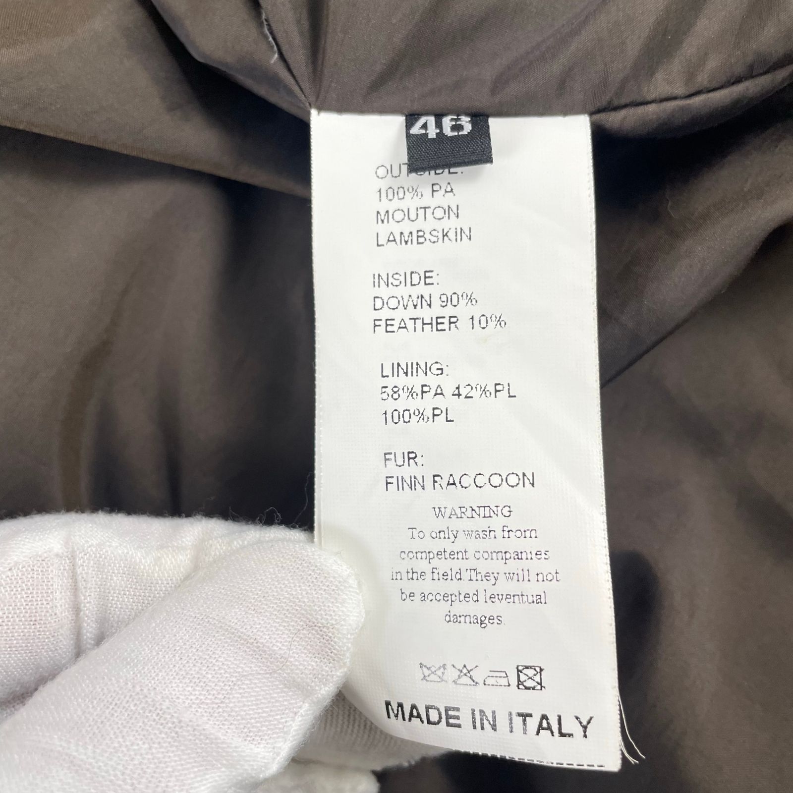 EMMETI / GREYN-3Bムートンダウン 参考定価：189,000+tax SIZE:46