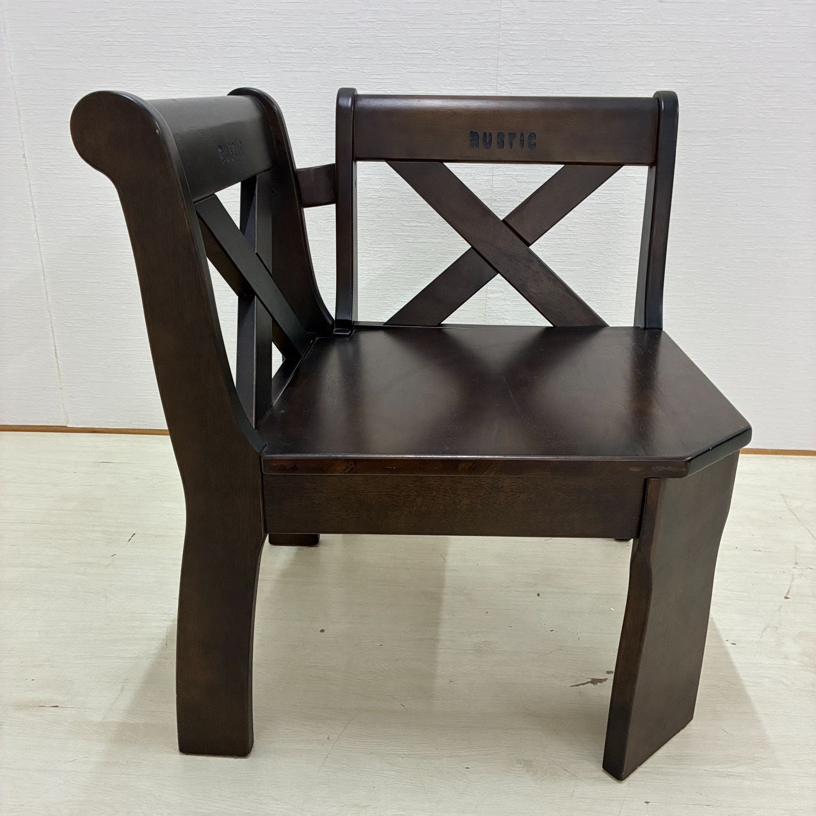 【カリモク】RUSTIC ルスティック コーナー　ベンチ ダイニングチェア 椅子 レトロ カントリー