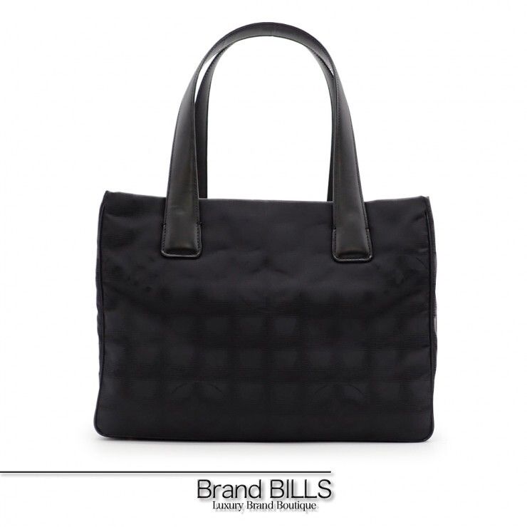 未使用品 CHANEL シャネル ニュートラベルライン トートPM トートバッグ A20457 ナイロンジャガード レザー ブラック ゴールド金具 レディース