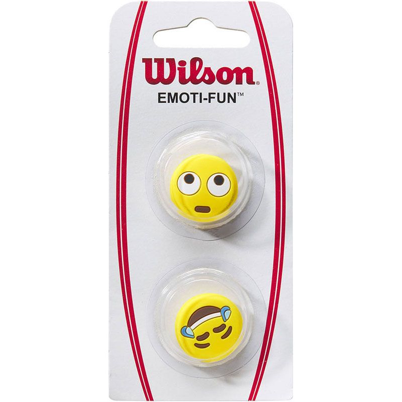 【ロット販売：入り数12】 Wilson(ウイルソン) EYE ROLL/CRYING LAUGHING DAMPENER Ye/BLA テニス グッズ その他 (wr84053010)、選択