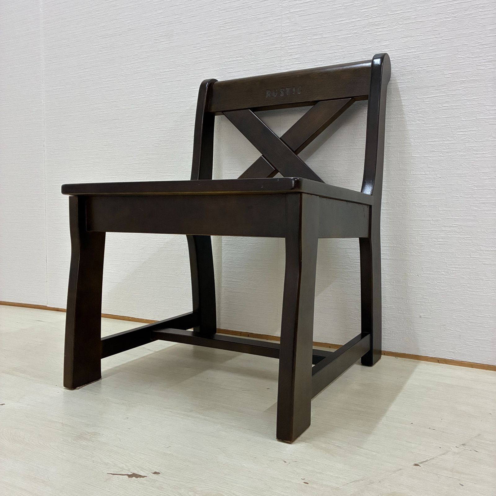 カリモク】RUSTIC ルスティック ベンチ ダイニングチェア 椅子 レトロ 