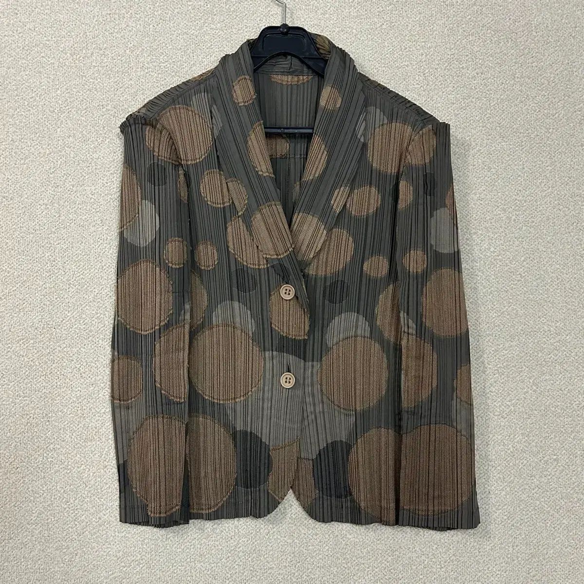 (3) イッセイミヤケ プリーツ パータン ブレーザー ジャケット