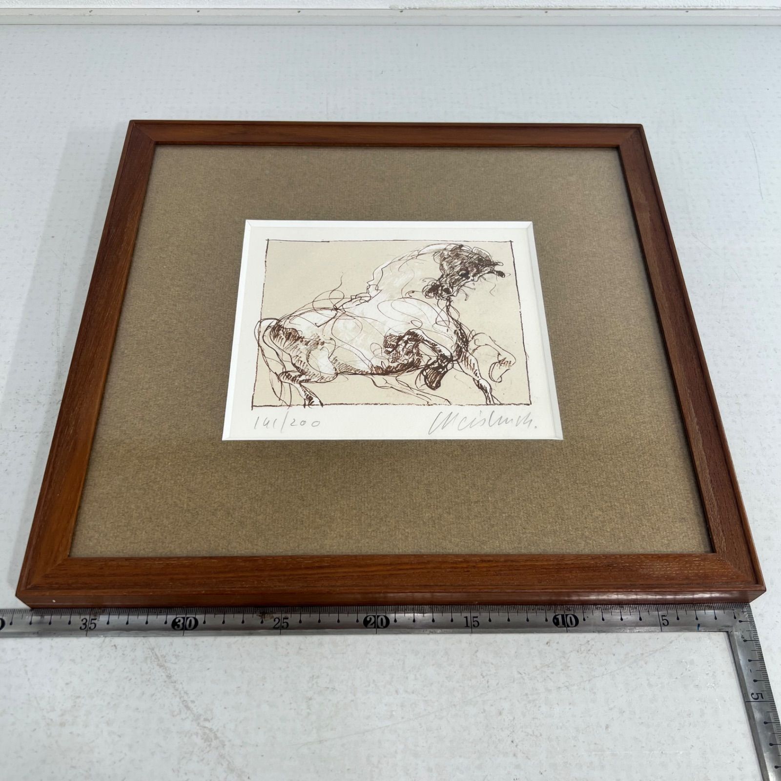 ワイズバッシュ リトグラフ 限定】ワイズバッシュ リトグラフ 「躍動する馬」 クロード・ワイズ