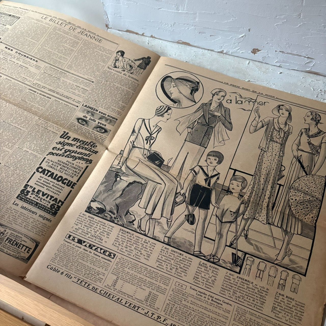 フランスアンティーク 刺繍図案 2枚セット Cartier-Bresson さくらんぼ 