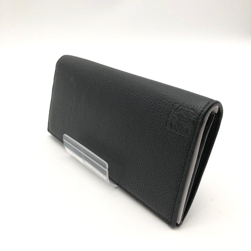 中古品】 LOEWE C660978X01 LONG HORIZONTAL WALLET BLACK ロエベ