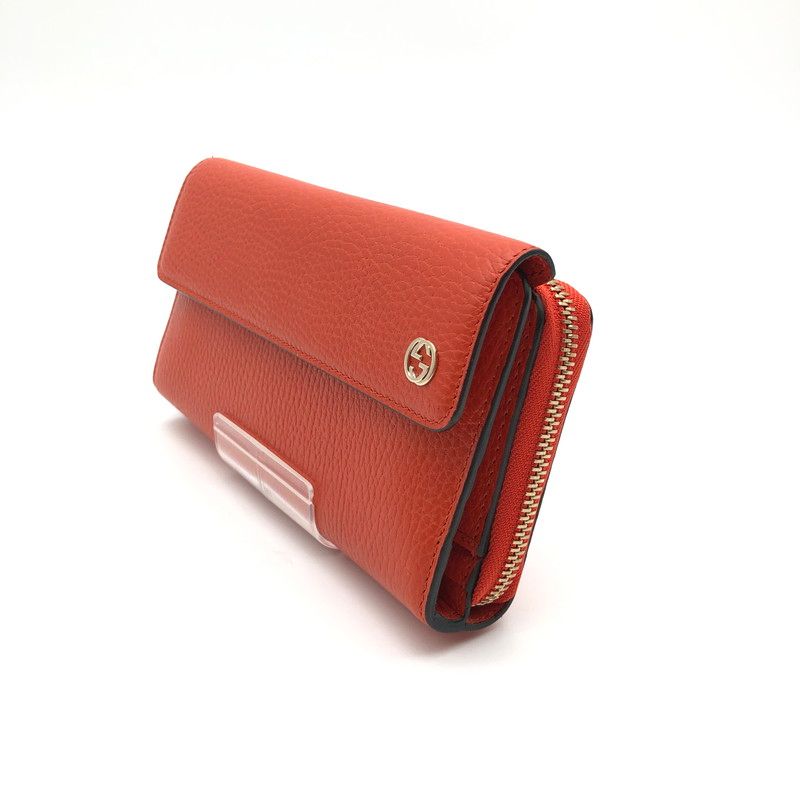 中古美品】 GUCCI インターロッキングG インフィニティ 二つ折り