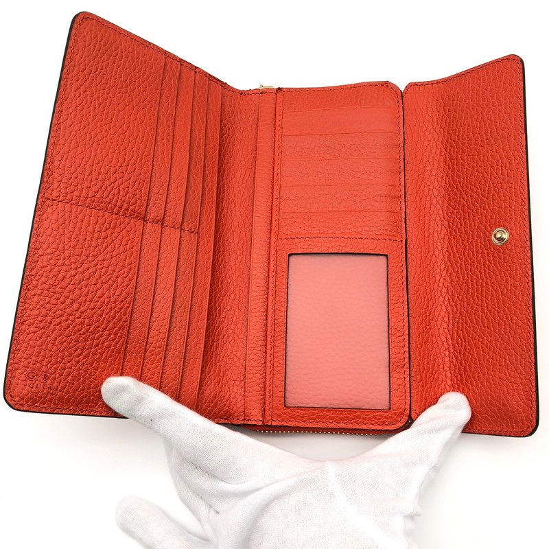 【希少カラー 美品】グッチ インターロッキングG ダラーカーフ 二つ折り財布 中古美品】 GUCCI インターロッキングG インフィニティ 二つ折り