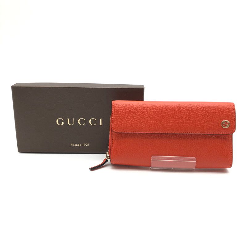 中古美品】 GUCCI インターロッキングG インフィニティ 二つ折り