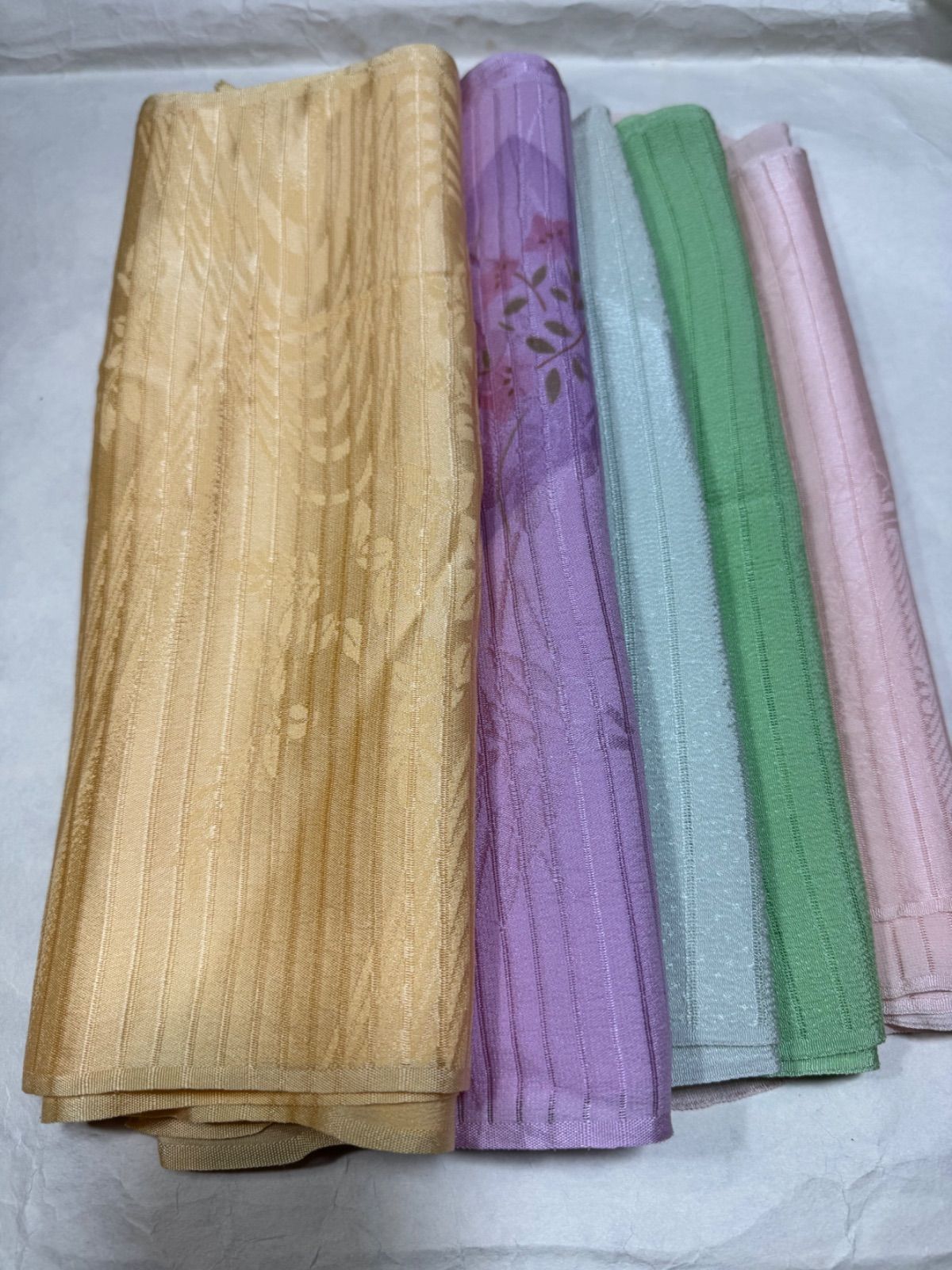 【まとめ売り】帯揚げ夏物正絹 五本セット れ24G08a