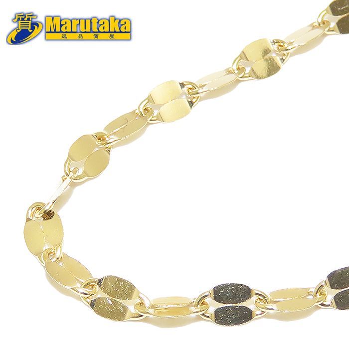 デザイン ネックレス K18 45cm 3.18g 石無し チェーンのみ 750 YG 逸品質屋 丸高 尼崎市 Design Necklace Yellow Gold USED jewelry Marutaka Pawn shop イエローゴールド 兵庫県