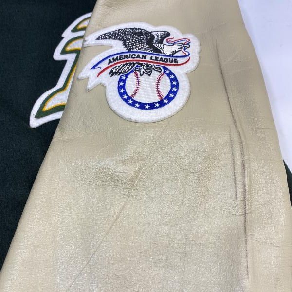 中古】DeLONG 90s MLB アスレチックス スタジャン(袖汚れあり