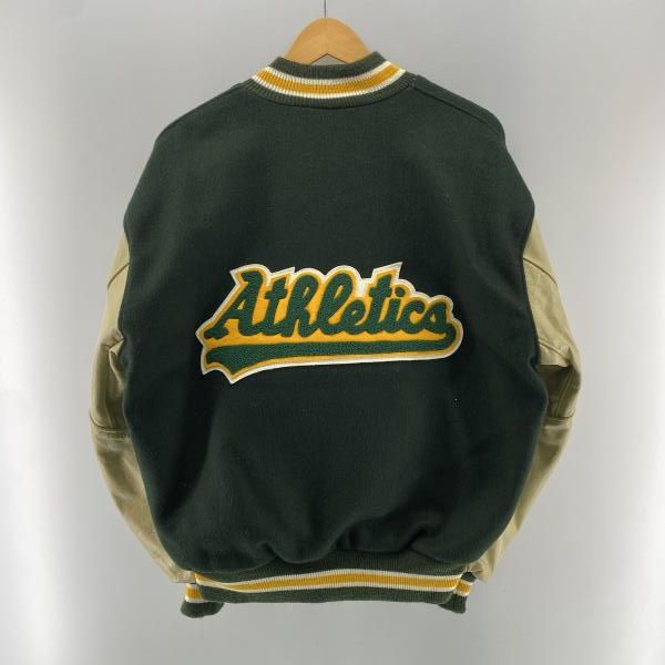 中古】DeLONG 90s MLB アスレチックス スタジャン(袖汚れあり